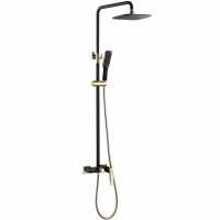 Стойка для душа со смесителем VENTURO черный + золото