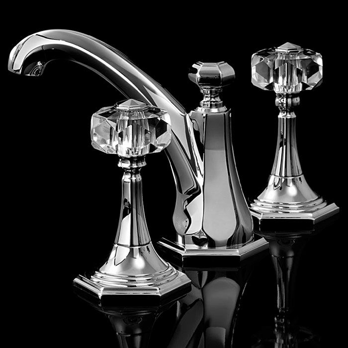 Devon&Devon Excelsior Gemstone Смеситель для раковины на 3 отв., донный клапан. Цвет: хром., артикул EXC-GM100CR