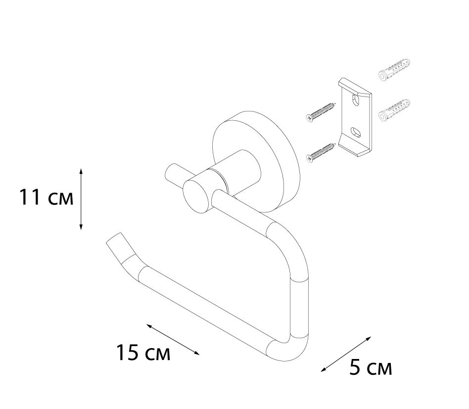 Держатель туалетной бумаги Fixsen Modern FX-51510A Сатин, артикул FX-51510A