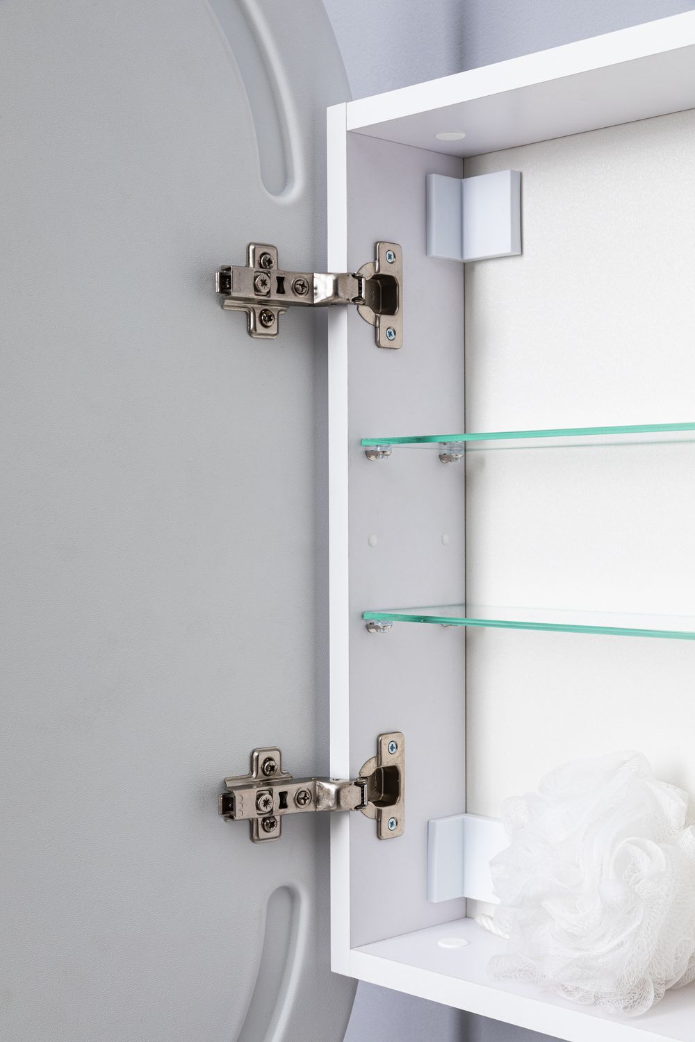 Зеркальный шкаф Aquanet Монте 50 белый, с LED подсветкой