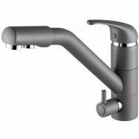Смеситель для кухни Paulmark Hessen He213017-402 Серый металлик