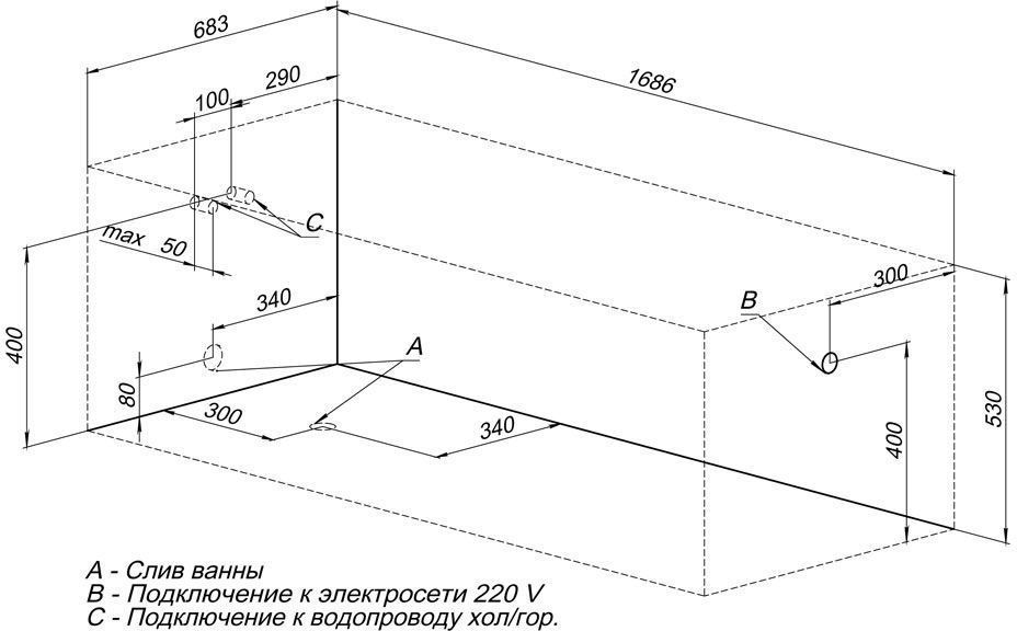 Акриловая ванна Aquanet Extra 170x70 Акриловая ванна Aquanet Extra 170x70