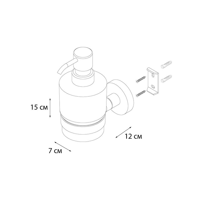Дозатор жидкого мыла FIXSEN COMFORT CHROME FX-85012, хром