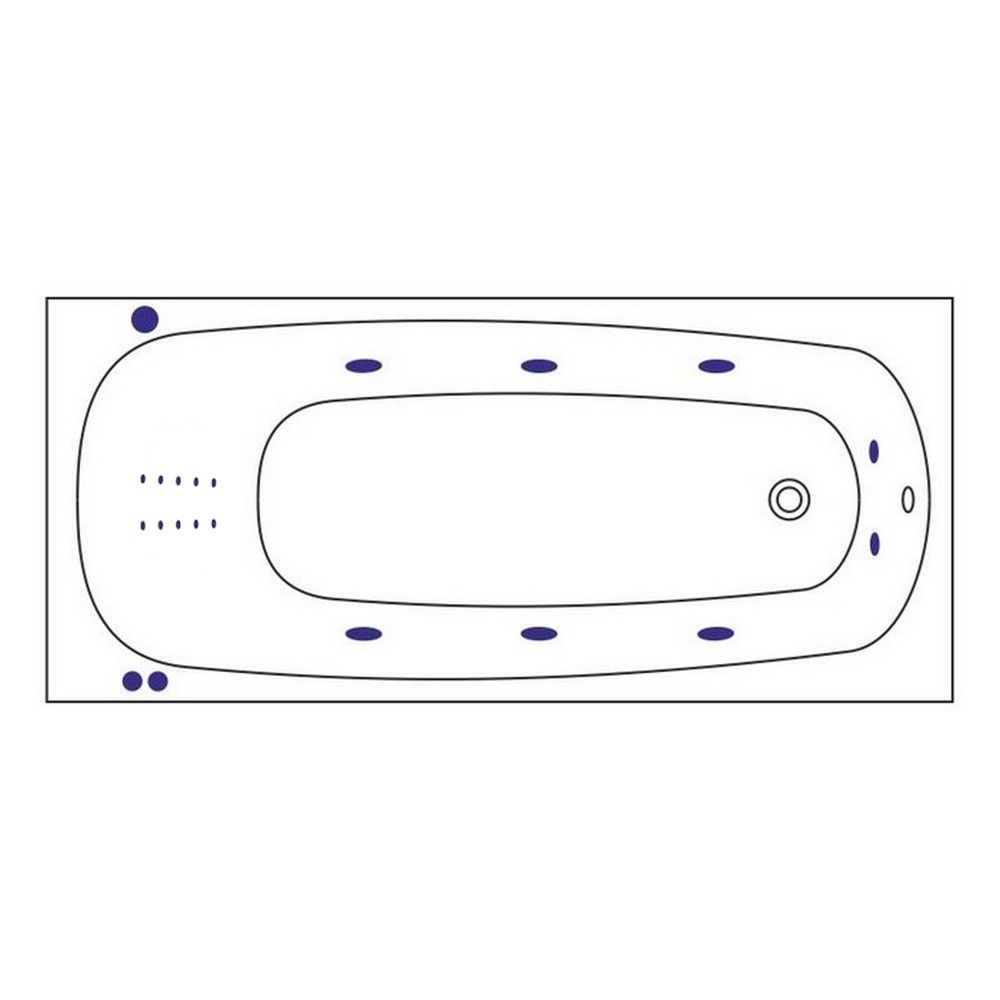 Ванна WHITECROSS Layla 170x75 "SMART NANO" (хром)