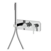 Fima Carlo Frattini Snap Смеситель для душа, встраиваемый, с ручным душем, 2 источника, цвет: хром