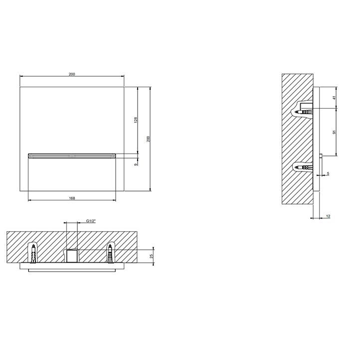 Gessi Cascata Душевой каскадный излив с возможностью  подкл. удаленного управления , цвет White CN