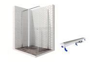 Душевой уголок Ambassador Nord 13011107-ST11, прямоугольный, линейный трап, 120х80