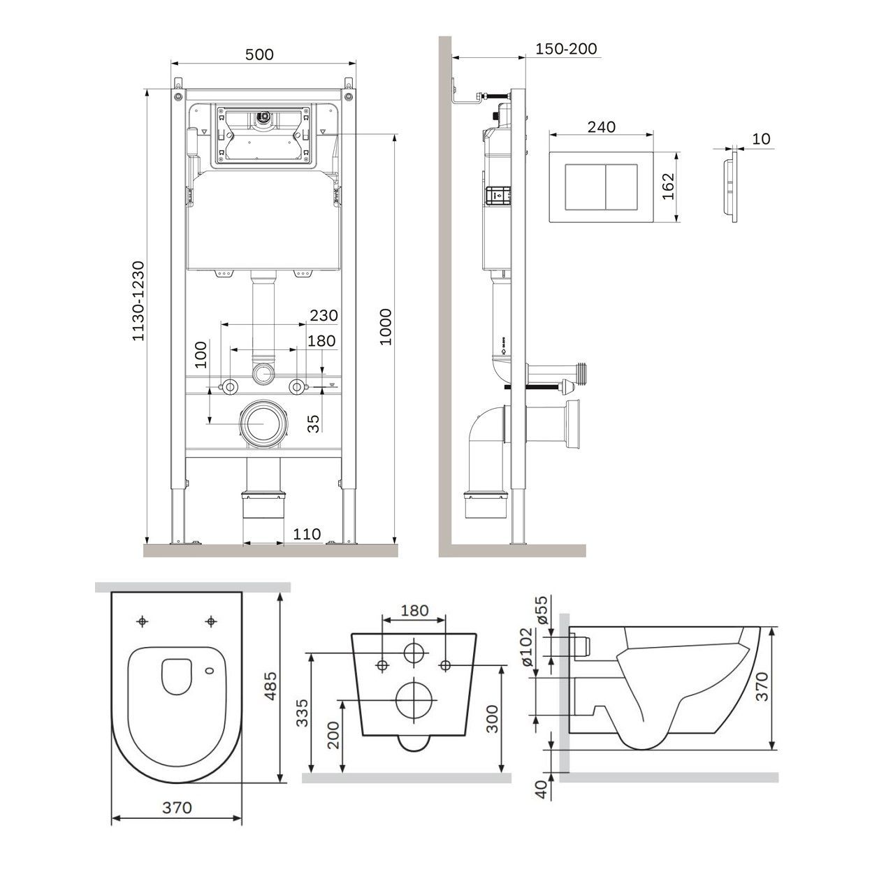 IS90201.801900 Инсталляция с клав PrimeFit S, бел глянц, с подвес унит Like Aquaspin с сид м/лифт IS90201.801900 Инсталляция с клав PrimeFit S, бел глянц, с подвес унит Like Aquaspin с сид м/лифт