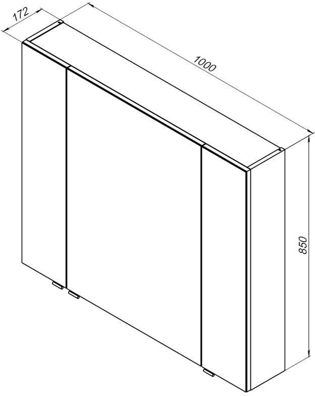 Зеркальный шкаф Aquanet Алвита New 100 Белый матовый Зеркальный шкаф Aquanet Алвита New 100 Белый матовый