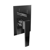 Bongio Stelth Смеситель встраиваемый для ванны на 2 выхода, цвет черный матовый