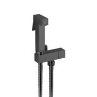 Bongio PURE GLAM Гигиенический набор с ручной лейкой и шлангом, цвет черный матовый