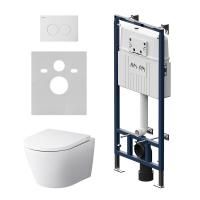 IS100101.741701 Инсталляция MasterFit с клав L глянц белый с подвес унит Sense FlashClean с сид IS100101.741701 Инсталляция MasterFit с клав L глянц белый с подвес унит Sense FlashClean с сид
