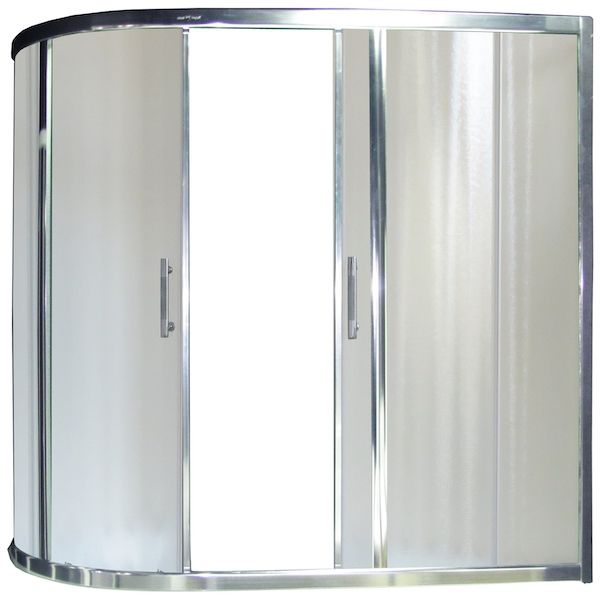 Шторка на ванну Royal Bath Azur RB150AZUR-C 150 профиль Хром стекло матовое