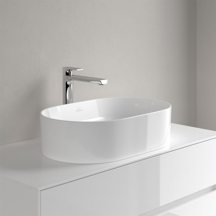 Villeroy&Boch  Collaro Раковина, ширина, 560*360*145мм, тип установки-на столешницу, отверстия для смесителя-отсутствуют, цвет цвет альпийский белый, артикул 4A195601