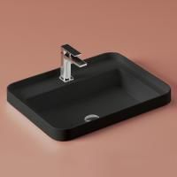 Artceram FUORI SCALA Раковина встраиваемая, 60х45см, c 1 отв под смеситель, без перелива, цвет: черный матовый