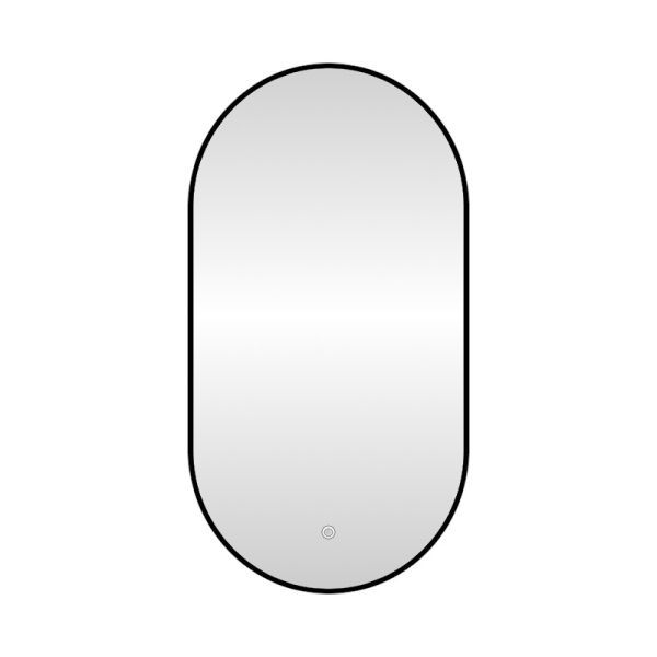 Зеркало с подсветкой LED Fixsen FX-3120B овальное 50х120 см, черное