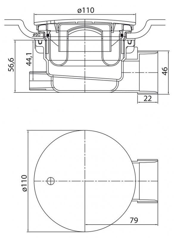 АКРИЛОВЫЙ ПОДДОН CEZARES TRAY-A-RH-15-W