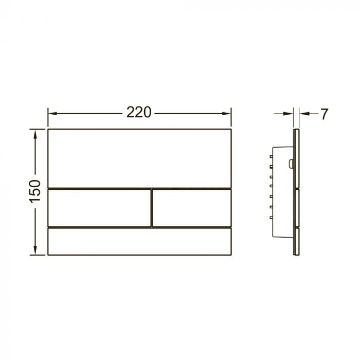 Клавиша смыва, TECE, TECEsquare II, для унитаза, ширина, мм-220, глубина, мм-7, высота, мм-150, тип смыва-двойной, тип управления-механический, материал-стекло, цвет-белый сатинированный Клавиша смыва, TECE, TECEsquare II, для унитаза, ширина, мм-220, глубина, мм-7, высота, мм-150, тип смыва-двойной, тип управления-механический, материал-стекло, цвет-белый сатинированный