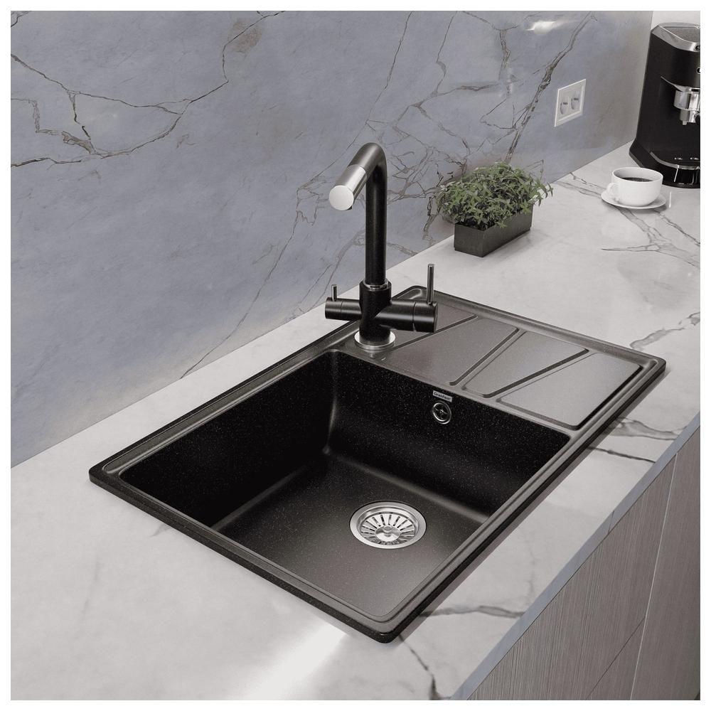 Кухонная мойка GranFest VERTEX 780L, черный, артикул V-780L черный