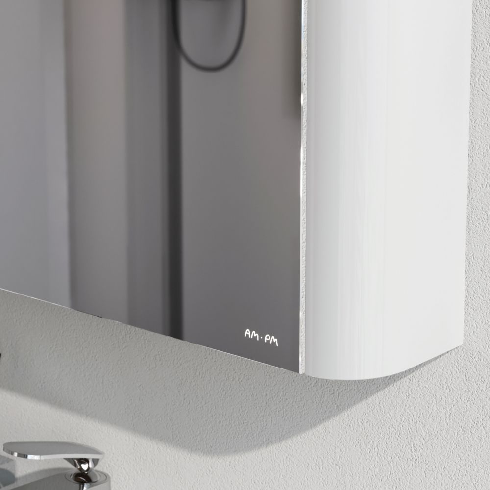 M30MCL0801WG Sensation, зеркало, зеркальный шкаф, левый, 80 см, с подсветкой, белый, глянец, шт M30MCL0801WG Sensation, зеркало, зеркальный шкаф, левый, 80 см, с подсветкой, белый, глянец, шт