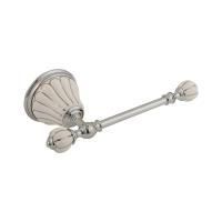 OLIVIA Бумагодержатель, керамика белая с декором платина, хром