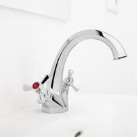 Stella Eccelsa Смеситель для раковины на 1 отверстие 3217M, с донным клапаном, цвет: хром