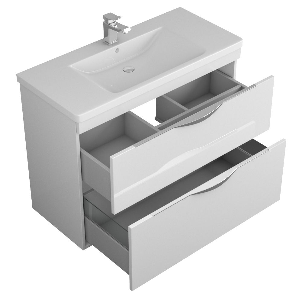 Тумба Sjel stor 100, белый лак