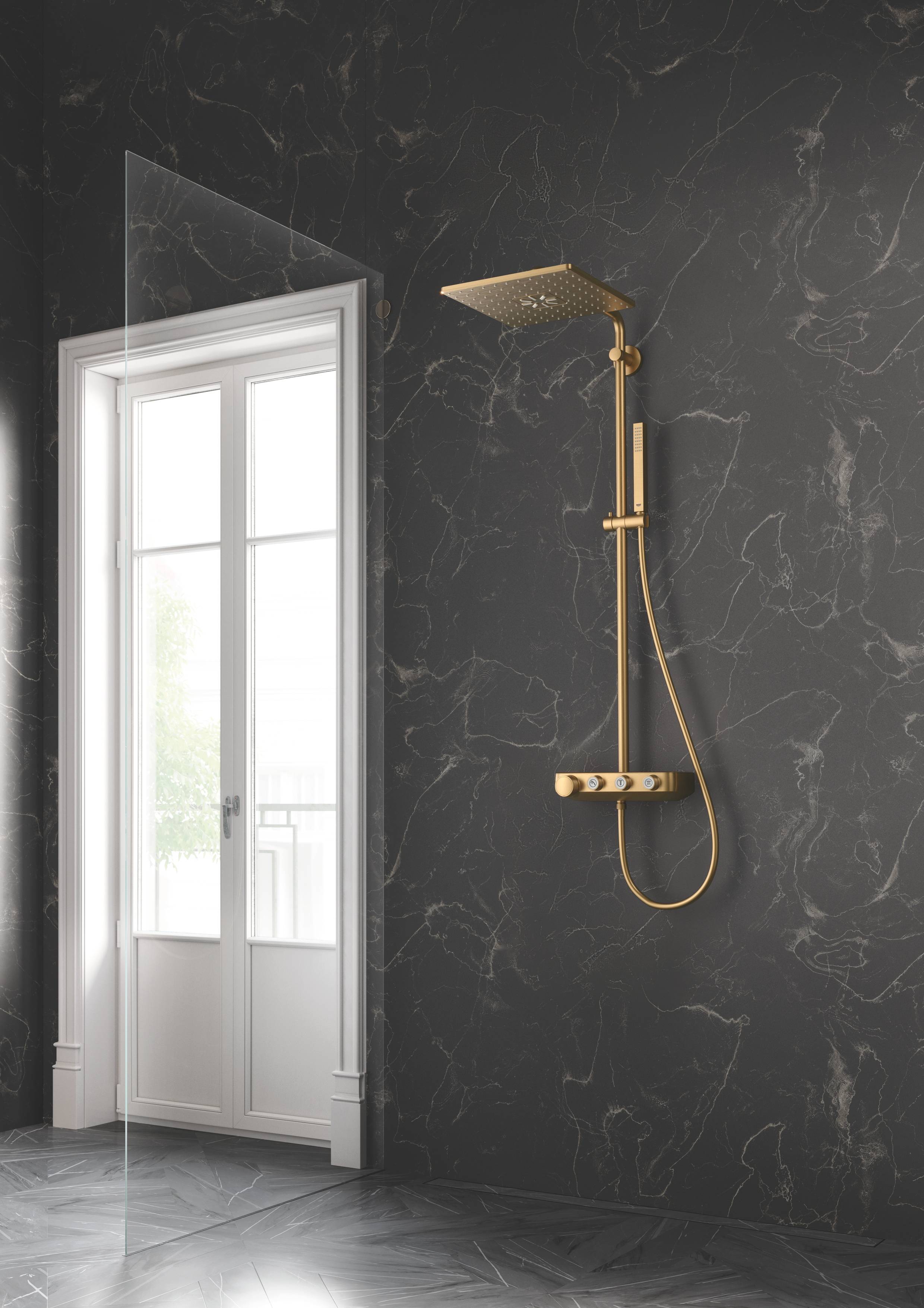 Душевая система GROHE Euphoria SmartControl System 310 Cube Duo с термостатом, холодный рассвет матовый (26508GN0)