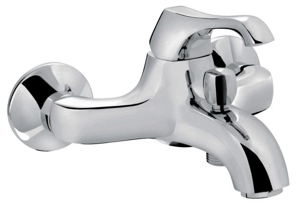 Emmevi Ares, однорычажный смеситель для ванны (излив 17,1 см), без набора для душа, цвет брашированный хром