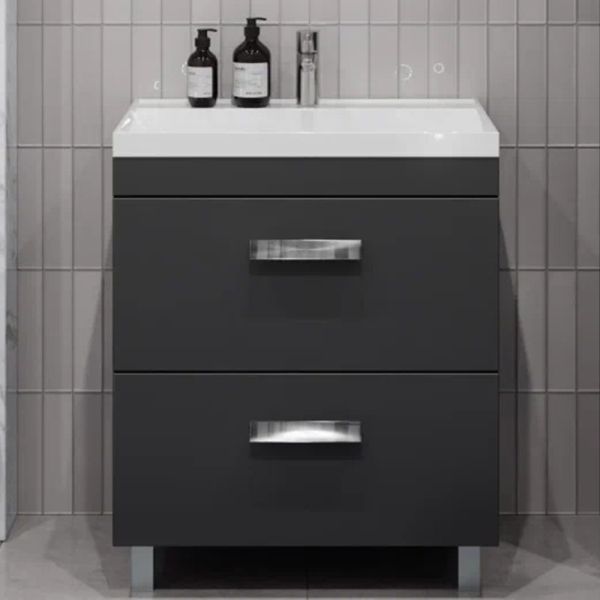 Тумба под раковину напольная Velvex Orlando tn.ORL.CLA.70.2Y графит, 70 см