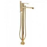 Bongio O'Clock Green Смеситель для ванны напольный 887,7 мм, излив 200мм, с ручной лейкой. цвет Oro 24K(без внутренней части 09744)