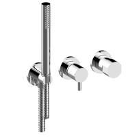 Bongio GIO3 Смеситель для ванны встроенный на 3 отв, с дивертором , цвет: хром (с внутр частью 0969000DP)