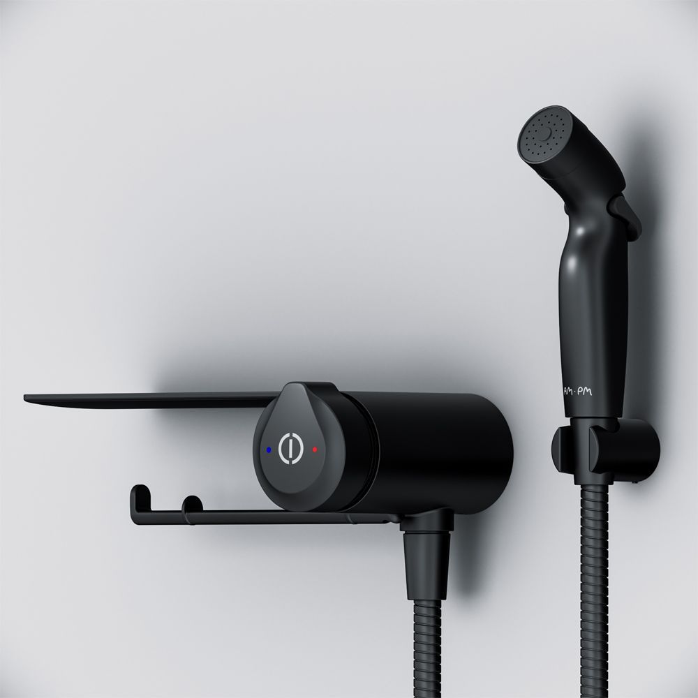 F0H85A822 X-Joy TouchReel, гигиенический набор со смесителем для душа с полкой, держателем туалетной F0H85A822 X-Joy TouchReel, гигиенический набор со смесителем для душа с полкой, держателем туалетной