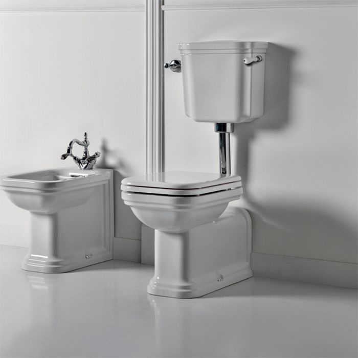 Kerasan Waldorf Бачок для унитаза, с боковым отверстием для ручки механизма, для монтажа с низкой трубой (без трубы и механизма слива), цвет белый