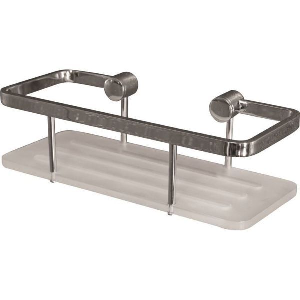 Мыльница CYTRO прямоугоьная с бортиком, белая, акрил