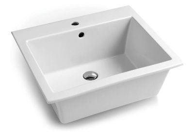 White Ceramic Rio, постирочная/хозяйственная раковина 60х51хh27 см, с отверстием под смеситель, цвет