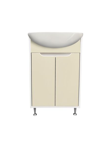 Тумба Runo Эконова 50 белая крем под умывальник 00000000152 (Уют 50) (00-00004658)