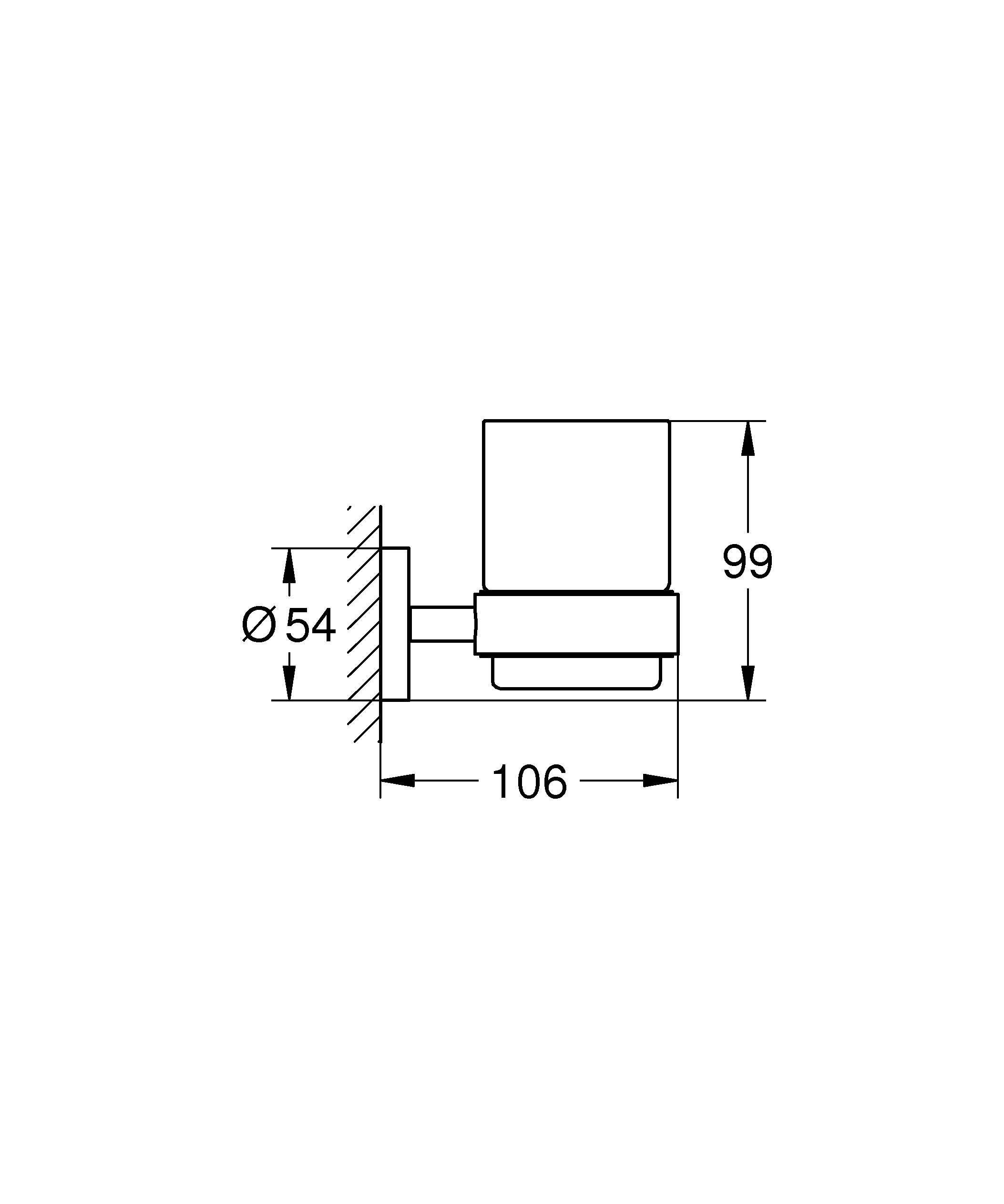 Стакан GROHE Essentials, суперсталь (40447DC1) Стакан GROHE Essentials, суперсталь (40447DC1)