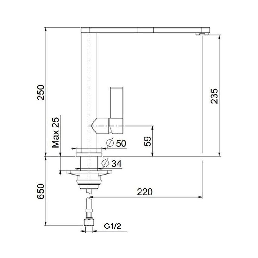 Смеситель для кухни Webert Essential EN920302560, черный, артикул EN920302560