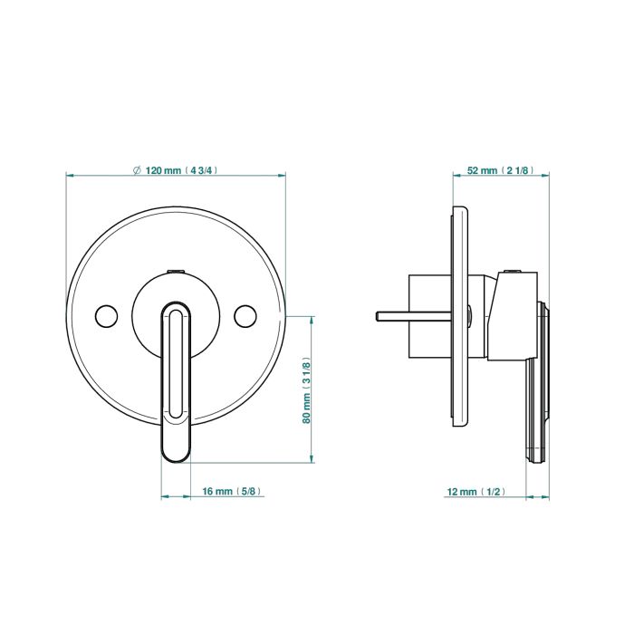 THG CORVAIR A MANETTES FIOR DI BOSCO Смеситель для душа встраиваемый, однорычажный, внешняя часть, цвет полированное золото