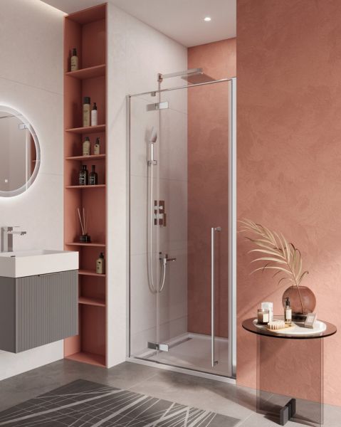 LINER-B-12-90-C-NERO-L Душевая дверь