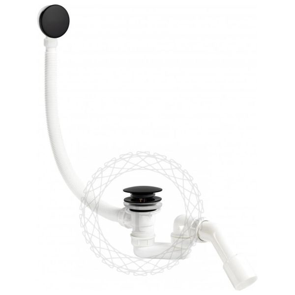 Слив-перелив (автомат, 90 см.) FILARETE FL90BL, черный