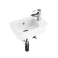 Комплект 4 в 1 Lavinia Boho One 21510494, подвесная фарфоровая раковина 37 см, смеситель, латунный сифон, угловые вентили 2 шт.