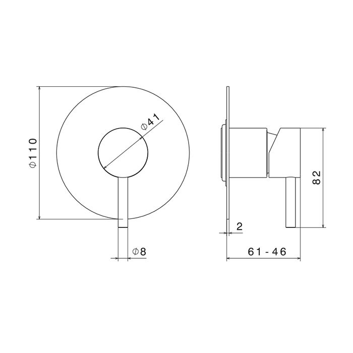 Newform X-STEEL 316 Наружная часть однорычажного смесителя, (для 10841) цвет: PVD Brushed pale gold