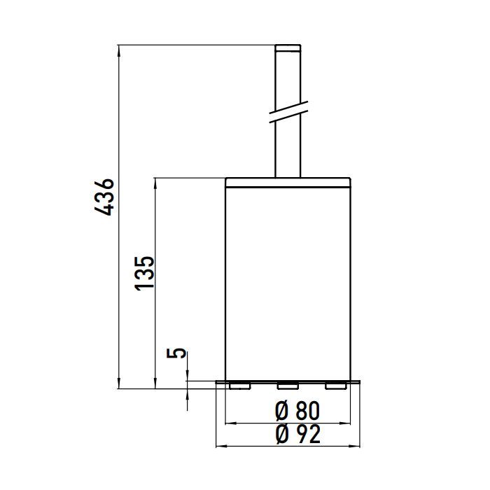 EMCO System2 Туалетный ершик, напольный, цвет хром