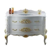 VIRGINIA Столешница L135XH2/16XP55,5 см. 1 отв. для см-ля, фигурная планка, мрамор BIANCO CRISTALLINO