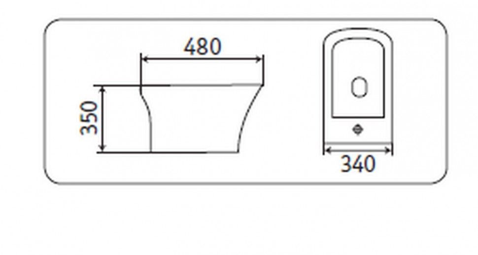 Биде напольное CeramaLux 1215C