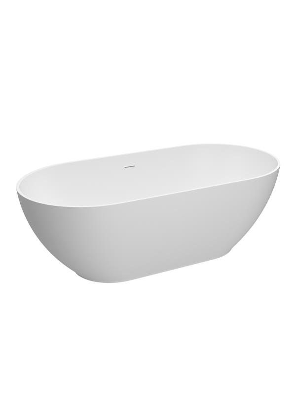 Ванна из искусственного камня Solid Surface 1700x800x575, BELBAGNO BB-ETNA-170-80-58-SSB, артикул BB-ETNA-170-80-58-SSB