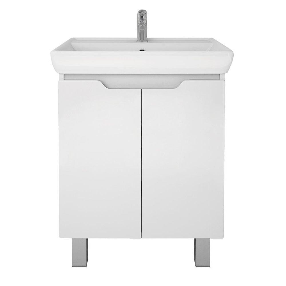 Тумба с раковиной подвесная Dreja Q Plus (D) 70 см, белый, артикул 99-1005-com