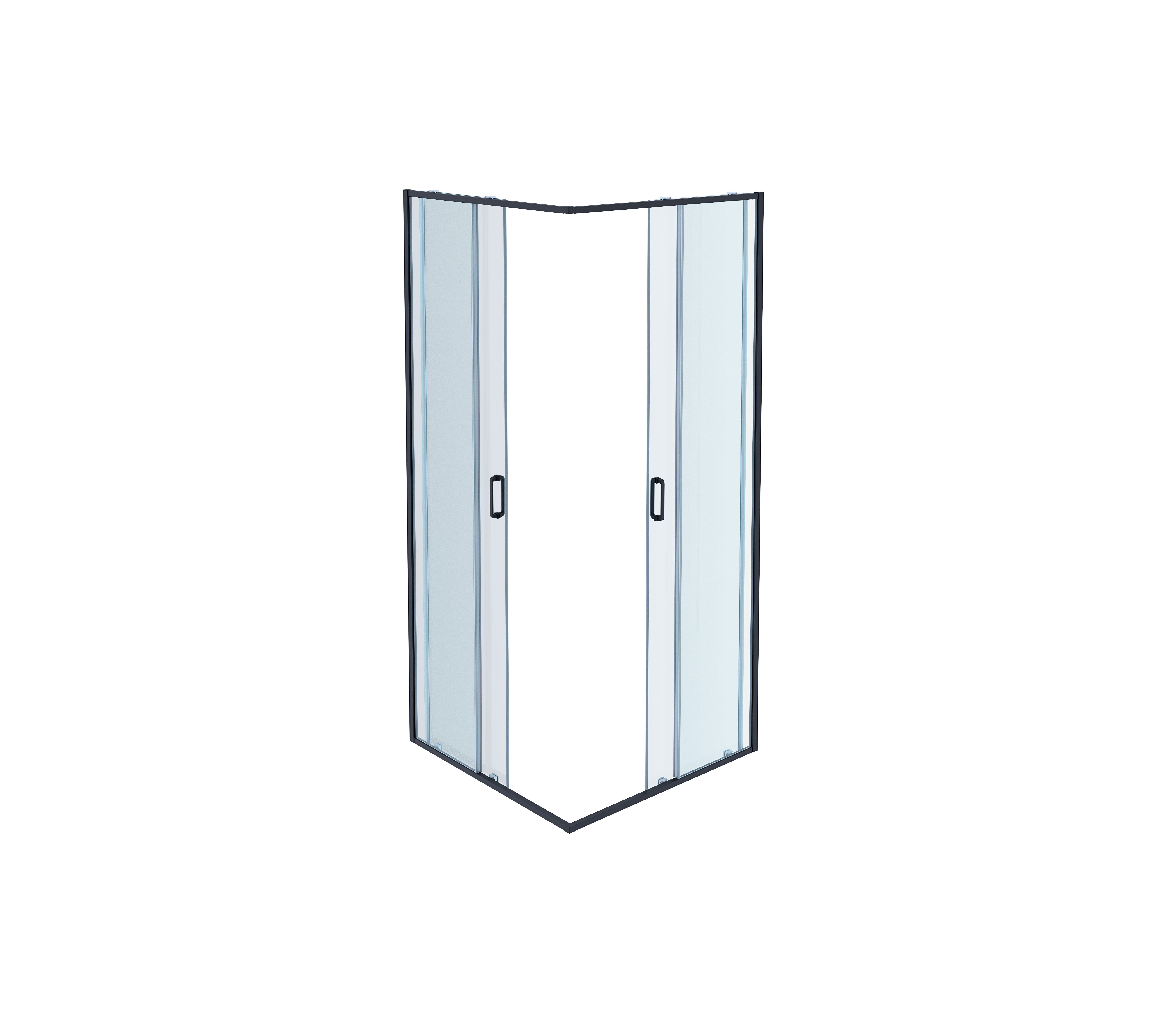 AQ ARI KV09020BL Душевой уголок квадратный, двери раздвижные 900x900x2000 профиль черный, стекло прозрачное AQ ARI KV09020BL Душевой уголок квадратный, двери раздвижные 900x900x2000 профиль черный, стекло прозрачное